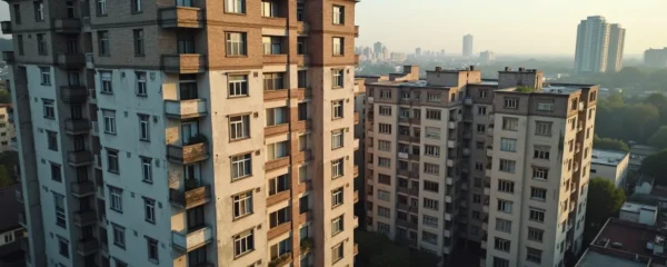 Illustration d'un immeuble collectif symbolisant les risques juridiques liés à l'absence de Plan Pluriannuel de Travaux